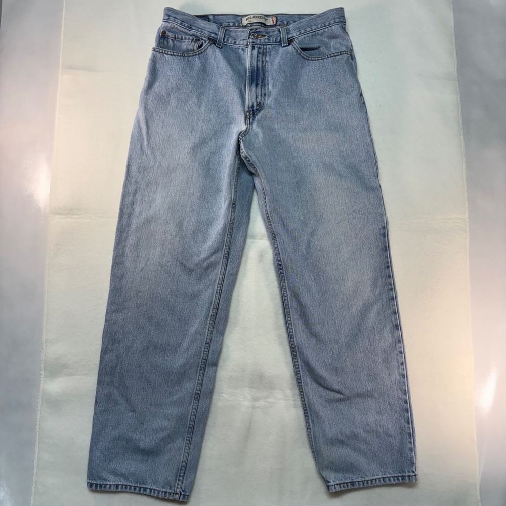 Levi's 550 Mens Relaxed Fit Light Wash‎ Denim Jeans Size 35x32 Y2K